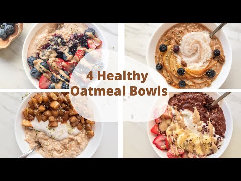 How to Cook Oatmeal | 4 INDULGENT but HEALTHY Recipes | Vegan Breakfast Bowl Inspiration