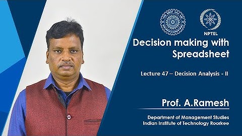 Lecture 47 – Decision Analysis - II