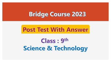 #9th class #bridgeBcourse science #postPtest 2023 - 24 urdu medium