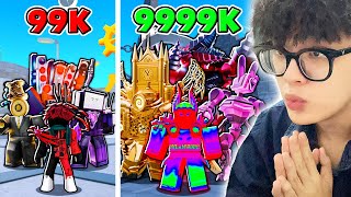 DR4GONS DÀNH 1 GIỜ ĐĂNG NHẬP ACC YOUTUBER 99K VS 9999K GIÀU NHẤT TRONG TOILET TOWER DEFENSE