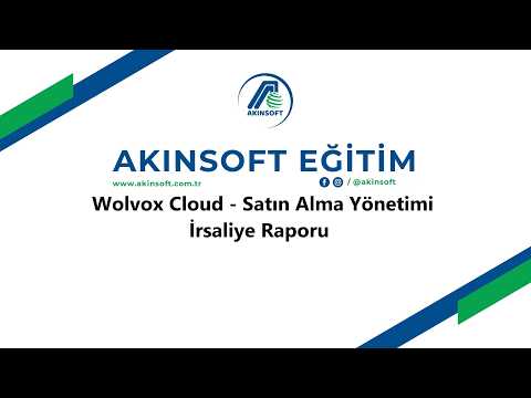 WolvoxCloud - Satın Alma Yönetimi - İrsaliye Raporu
