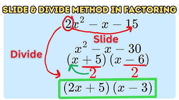 Easy Trick in Factoring Slide and Divide Method | Factoring Quadratics | Slide and Divide Method