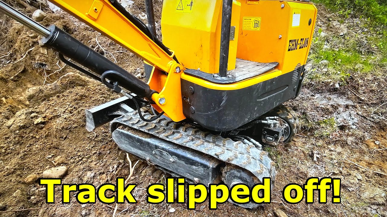 Track came off from mini excavator YouTube
