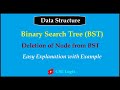 Deletion of a node from Binary Search Tree (BST) || Deletion operation in BST