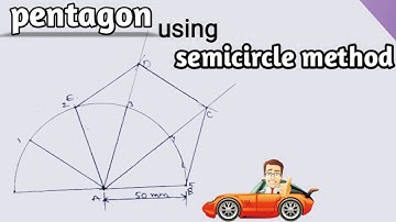Pentagon Using Semicircle Method||How to draw polygon