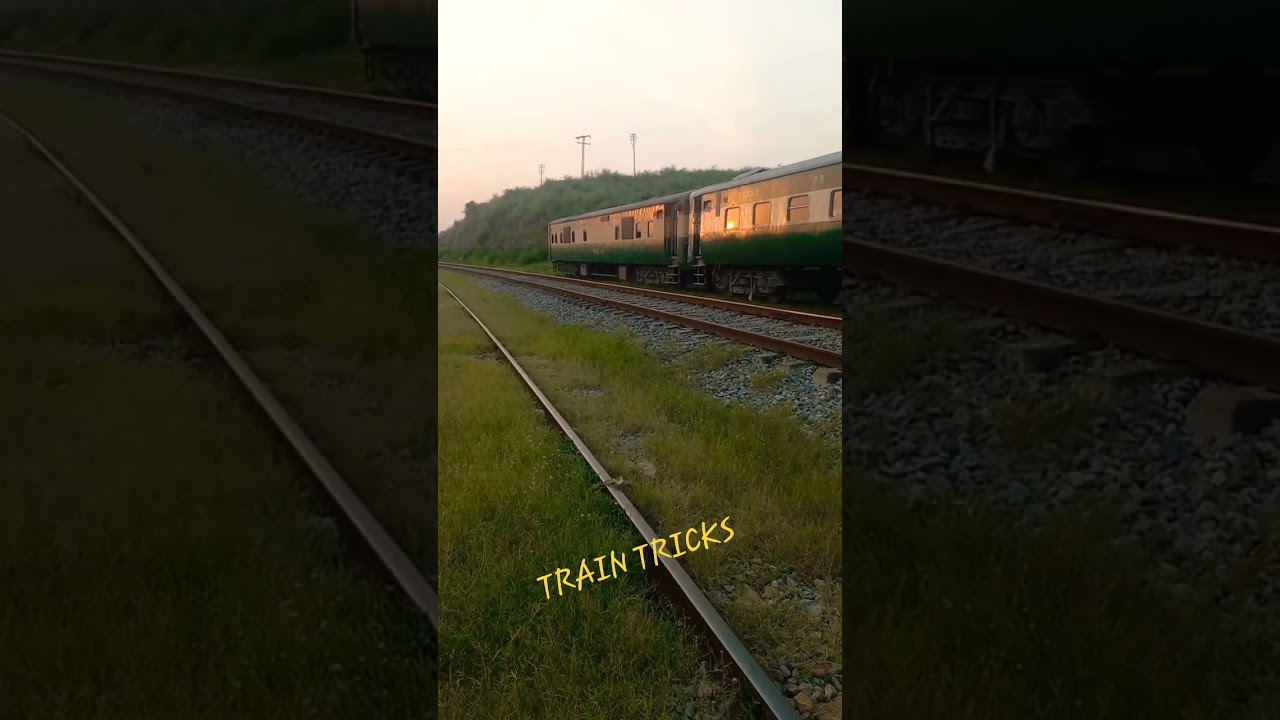 Beautiful view of Sunset at Kaluwal Railway Station Pakistan Railways