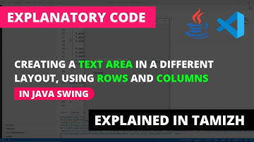 Creating a Text Area in Flow Layout | Java Swing | Tamil | Code Screens