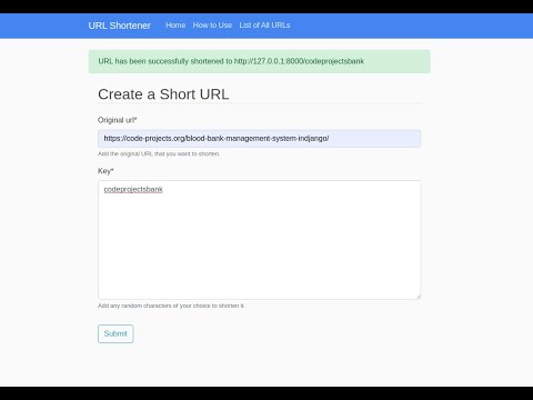 URL Shortener Using