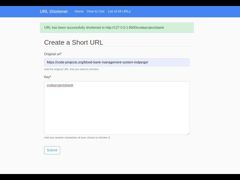 URL Shortener Using Django Framework | Source Code & Projects