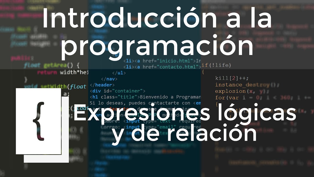 Introducción a la programación 3 Las expresiones lógicas y de relación YouTube Introducción a la programación 3 Las expresiones lógicas y de relación YouTube