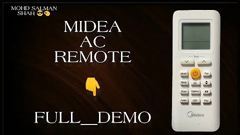 midea ac remote full demo and review