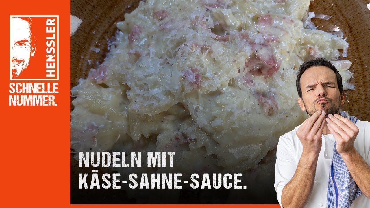 Schnelles Nudeln mit Käse-Sahne-Sauce Rezept von Steffen Henssler | Günstige Rezepte