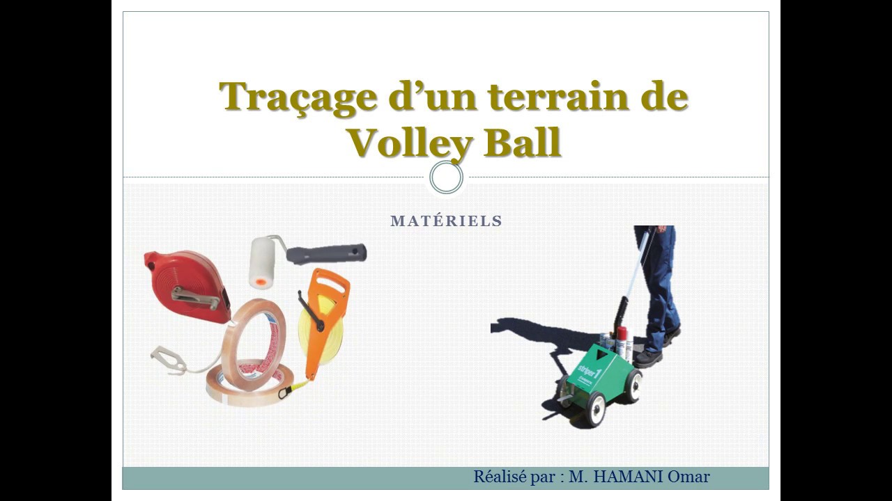 traçage d'un terrain de volley ball