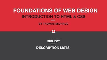 Ch02 - 03 HTML: Description Lists