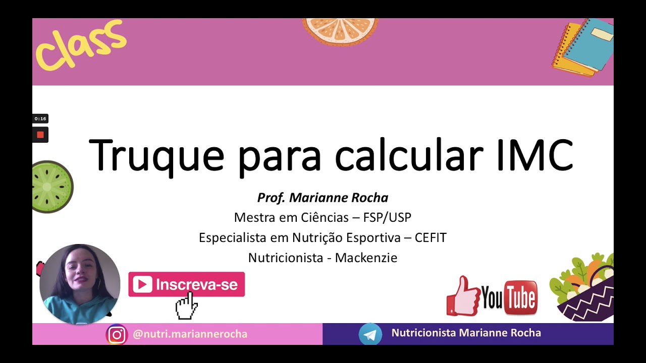 COMO CALCULAR O IMC | TRUQUE RÁPIDO | NUTRIÇÃO
