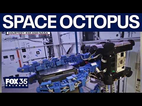 ISS robot uses "space octopus" tentacles to capture floating objects