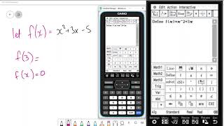 Function Notation on Classpad