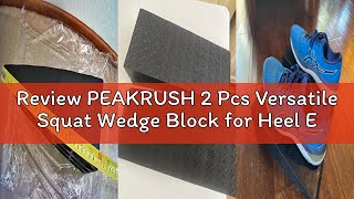 Review PEAKRUSH 2 Pcs Versatile Squat Wedge Block for Heel Elevated Squat, Heavy-Duty Calf Stretcher