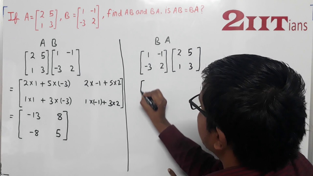 Matrices Exercise 8 3 Q2 Class X ICSE IIT JEE YouTube