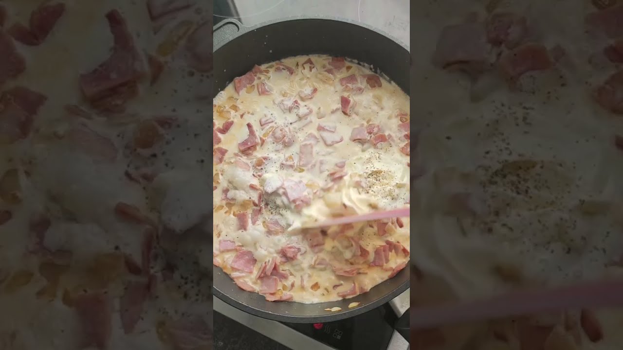 Super schnelle Schinken- Sahnesoße Pasta 🤤 folgt uns für mehr leckere ...