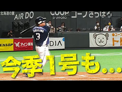山川穂高 逆方向へ今季1号も… 足を痛め、歩いて一周