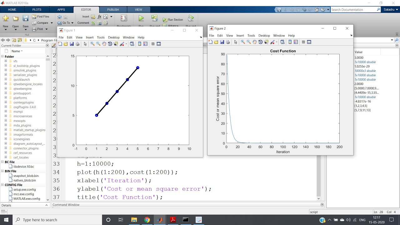 Cost Vs Number of Iterations in Gradient Descent | MATLAB - YouTube