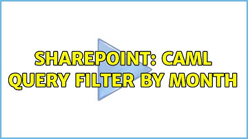 Sharepoint: CAML Query filter by month