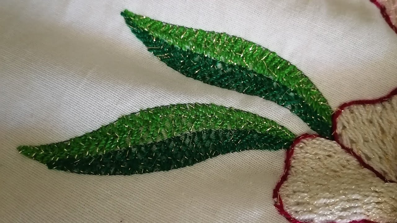 Puntada Para hojas Alargadas y Angostas, Doble Color.