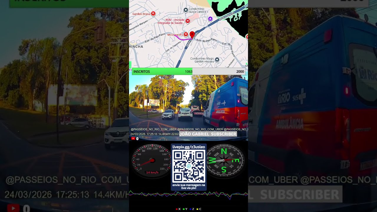 🔴 AO VIVO | Dirigindo pela Cidade – Viagens Reais de Motorista de App com Mapa #uber #brasil #aovivo