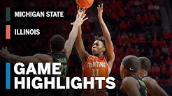 Highlights: Michigan State at Illinois | Big Ten Basketball 