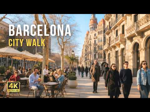 Video Barcelona, Spain ?? Sunny City Walk | Lively Streets & Celebrations | 4K Walking Tour