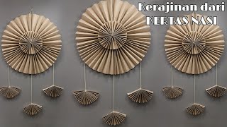 cara membuat hiasan dinding mudah dari kertas nasi tanpa lem tembak | wall hanging decoration