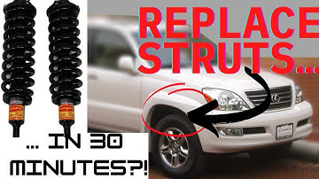 How to Replace FRONT STRUTS in 30 MINUTES - Lexus GX, Toyota 4 Runner, Lexus LX, Toyota Landcruiser