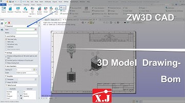 ZW3D คู่มือ สอนการใช้งาน Drawing - Table - BOM