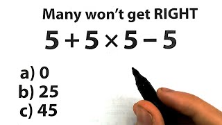 5 + 5 × 5  5 = ❓