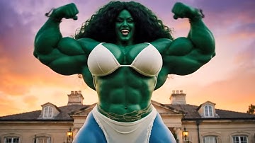 Female Muscle Growth She Hulk Transformations #fmg (Veo3 AI)
