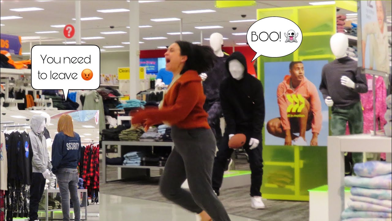 Mannequin Scare Prank In Public (We Got Kicked Out!) YouTube
