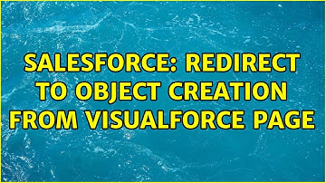 Salesforce: Redirect to object creation from visualforce page