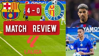 BARCELONA 4-0 GETAFE (SPANISH LA LIGA) LIVE  MATCH REVIEW