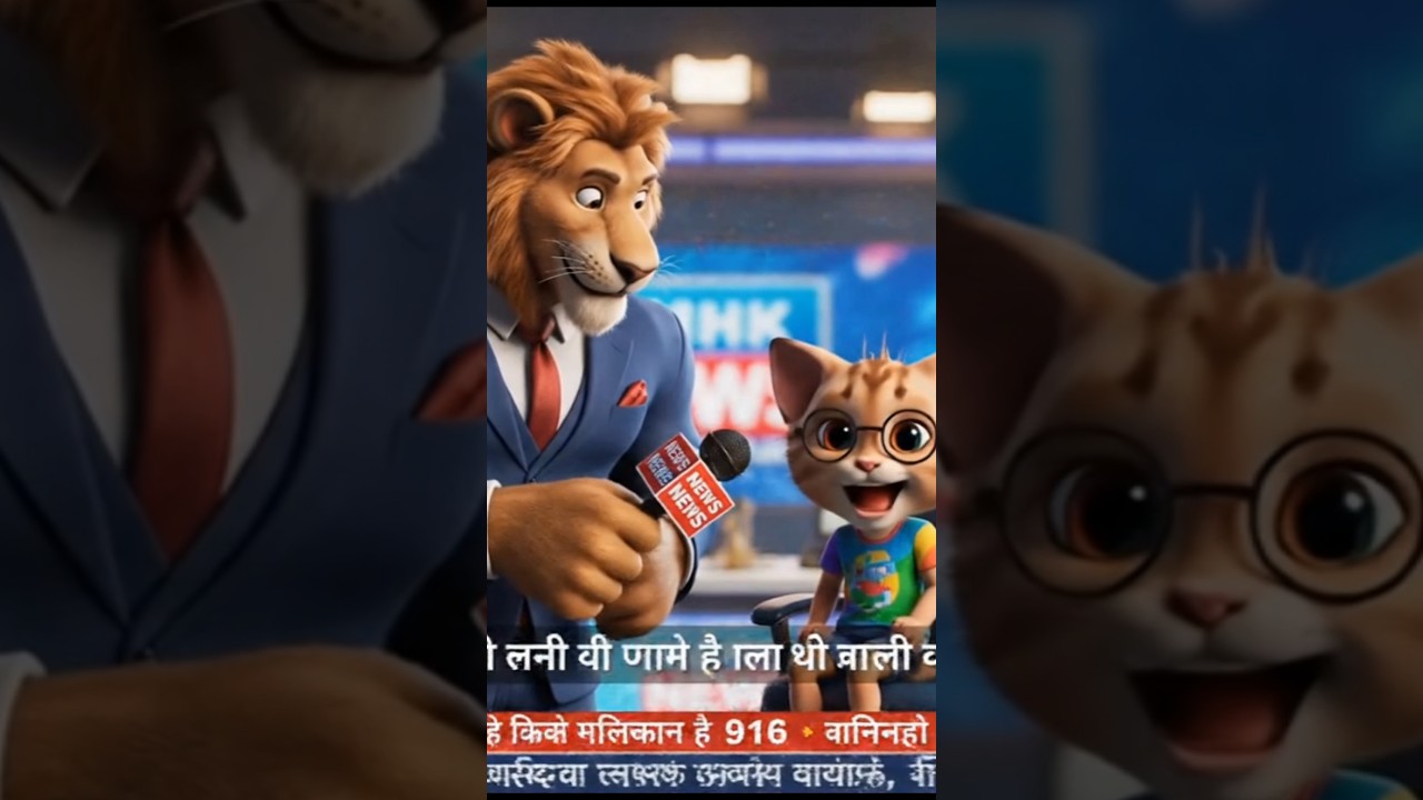 AI Cat and Lion Comedy Shorts| 