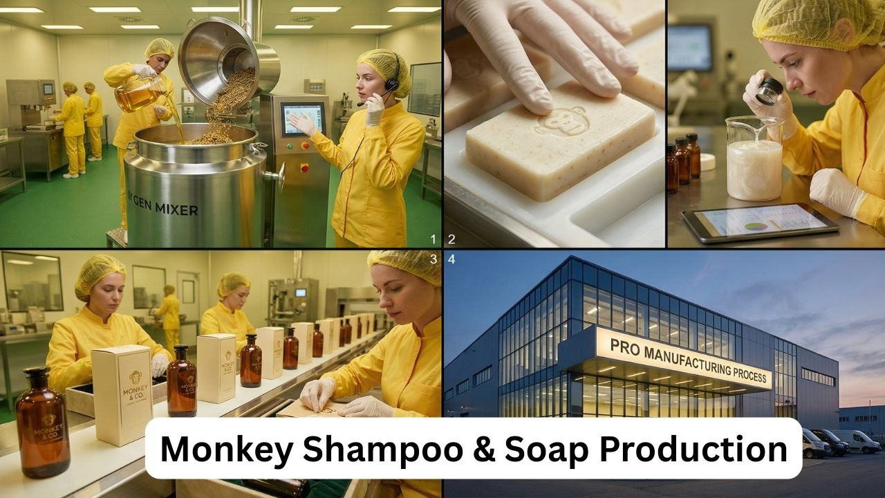 Behind the Scenes of Monkey Shampoo & Soap Production: Complete Start-to-Finish Process