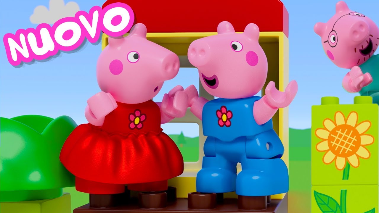 FUN HOUSE Peppa Pig – Salotto Da Giardino Per Bambini Con Tavolo, 2 Sedie Pieghevoli E Ombrellone