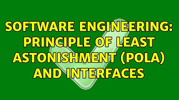 Software Engineering: Principle of least astonishment (POLA) and interfaces (2 Solutions!!)