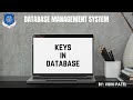 Keys in DBMS || Database Management System