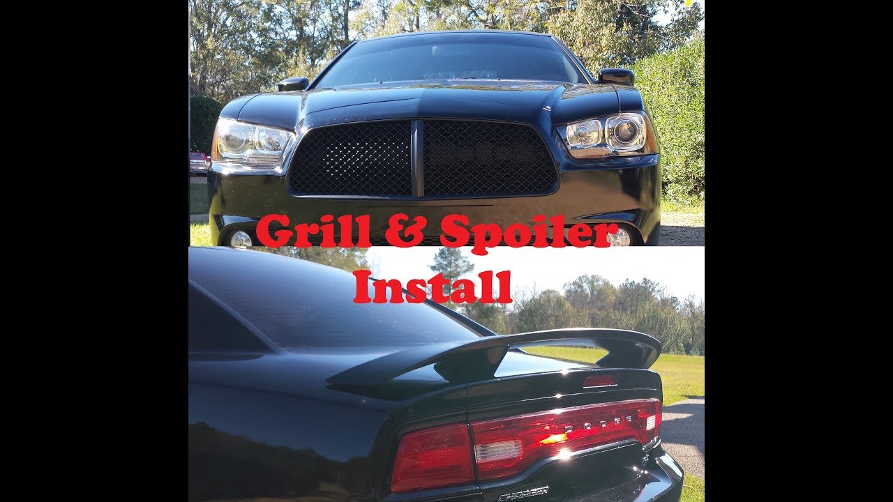 Dodge Charger Grill & Spoiler Install WhatsStock TV - YouTube