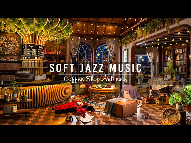 Soft Jazz Instrumental Music for Study,Work,Unwind ☕ Relaxing Jazz Music u0026 Cozy Coffee Shop Ambience class=