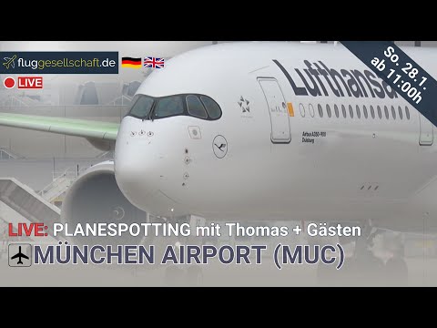 ✈️ LIVE Planespotting München Airport (MUC) Germany | Sonntag 28.1.2024
