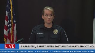 Police: 5 arrested, 3 hurt after east Austin party shooting