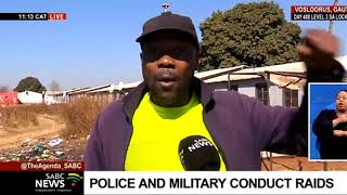 Vosloorus residents not happy with raids conducted by police and military