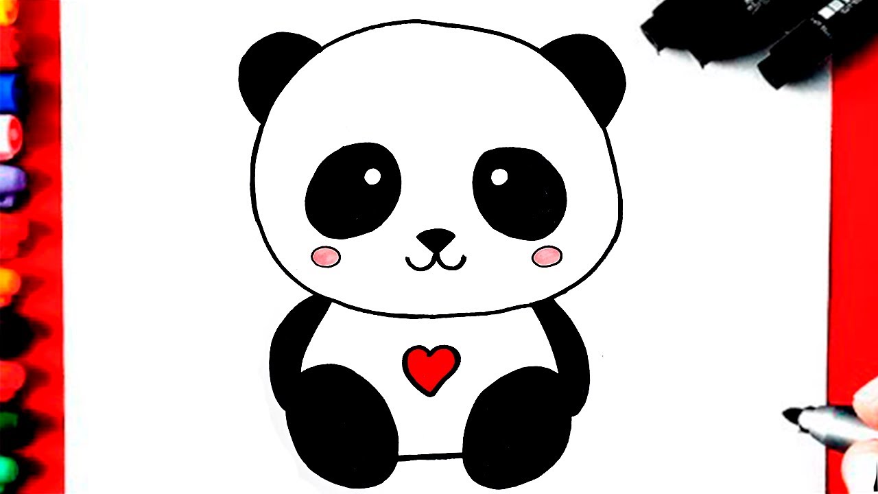 COMO DESENHAR UM PANDA KAWAII 